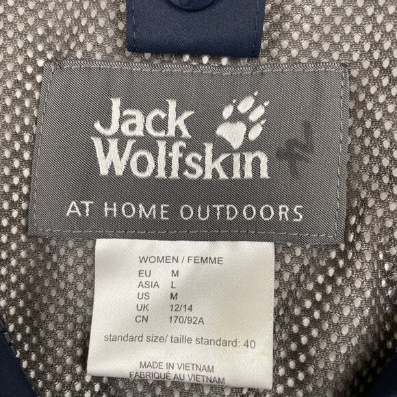 Jack Wolfskin Texapore Jacket Women’s M Shell Rain Full Zip Mesh Lined Navy - Picture 10 of 13
